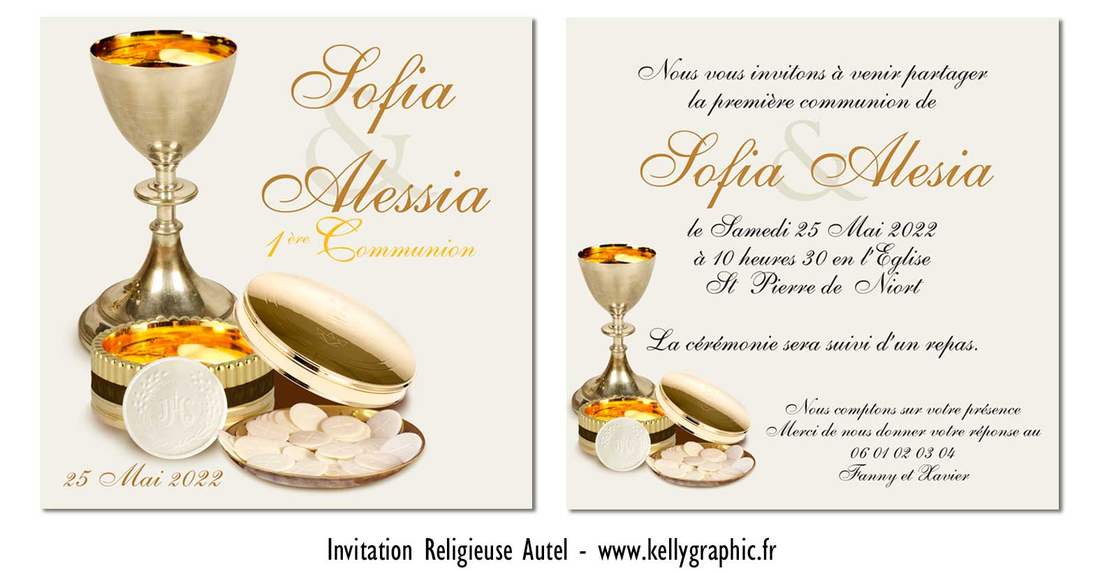 Faire-part communion calice Faire-part communion calice