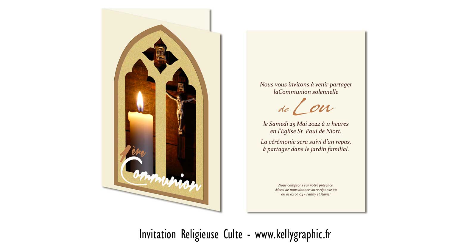 Faire-part communion église Faire-part communion église