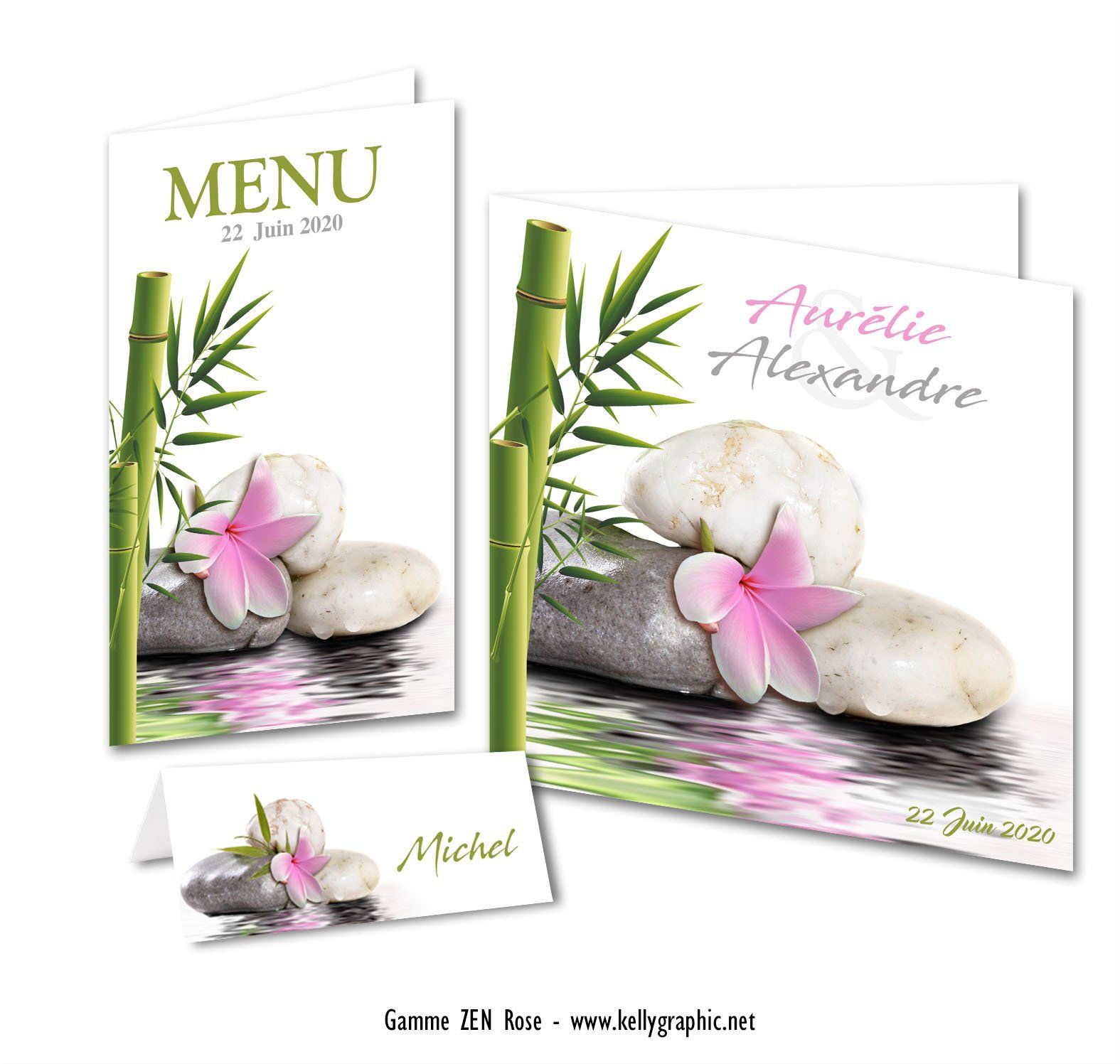 Faire-part mariage Zen Bambou Faire-part mariage Zen Bambou