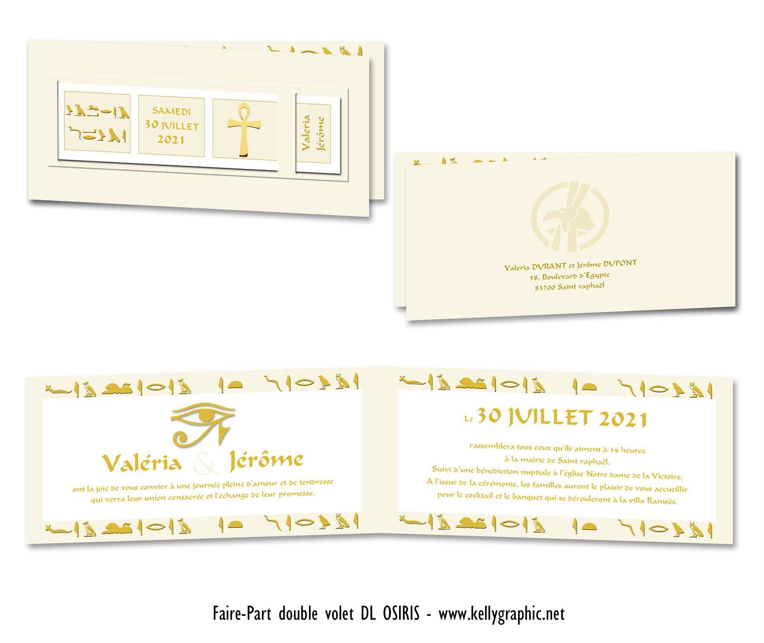 Faire-part mariage Egypte Faire-part mariage Egypte