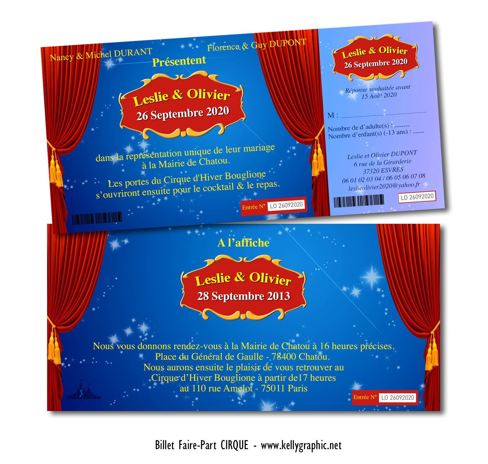 Faire-part Mariage Cirque Faire-part Mariage Cirque Clown