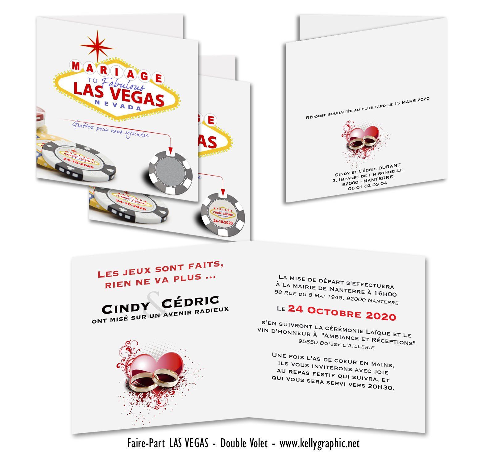 Faire-part Mariage Casino Las Vegas Faire-part Mariage Casino Las Vegas