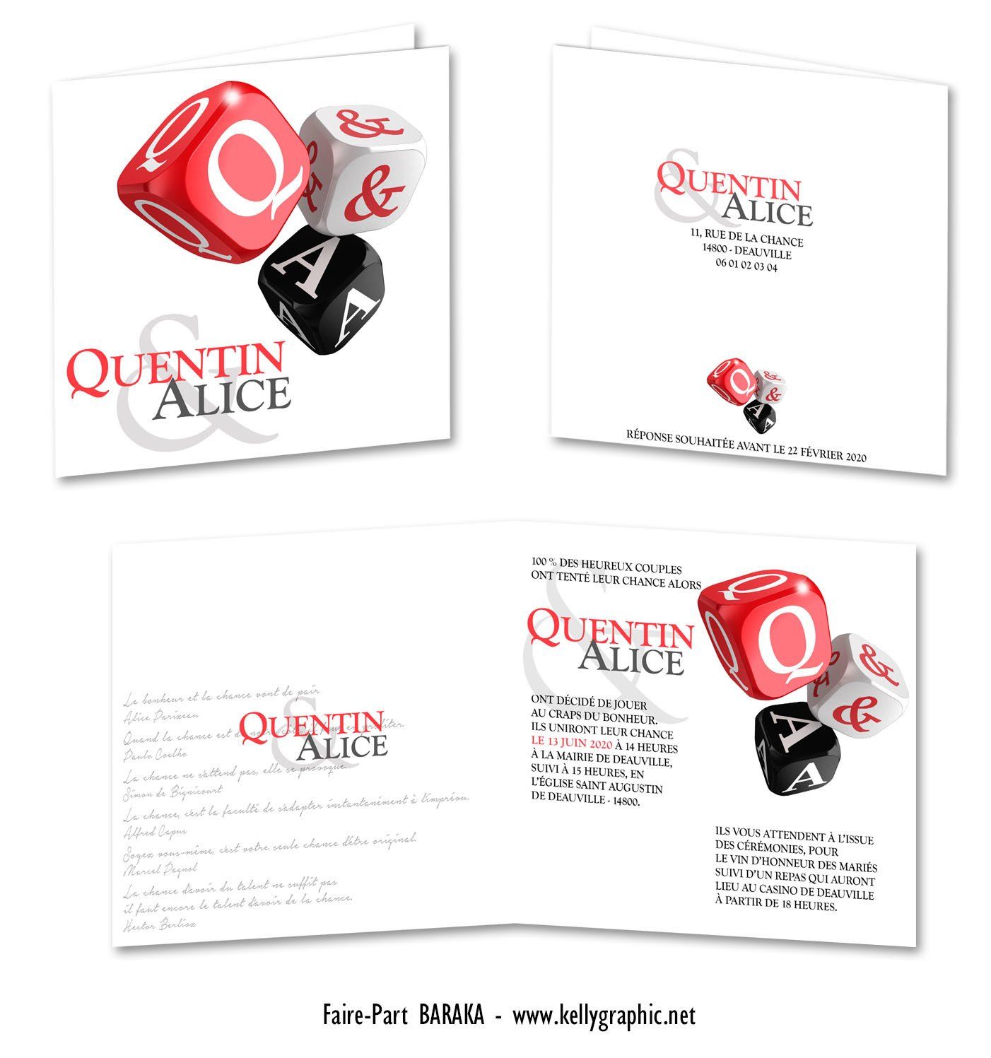 Faire-part Mariage Casino Las Vegas Faire-part Mariage Casino Las Vegas