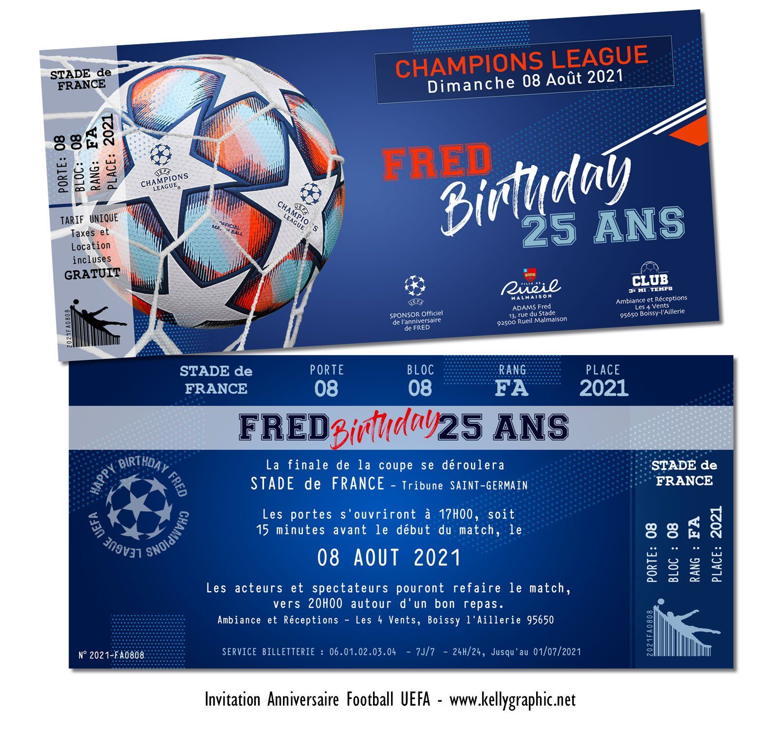 carte anniversaire foot france UEFA