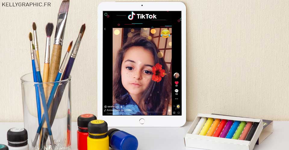 carte anniversaire TikTok Invitation, carte cartons anniversaire Ado Adultes Enfants TikTok