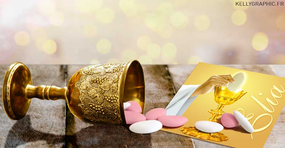 Faire-part communion calice Faire-part communion calice