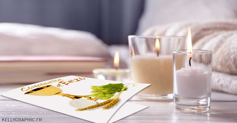 Faire-part communion église Faire-part communion calice