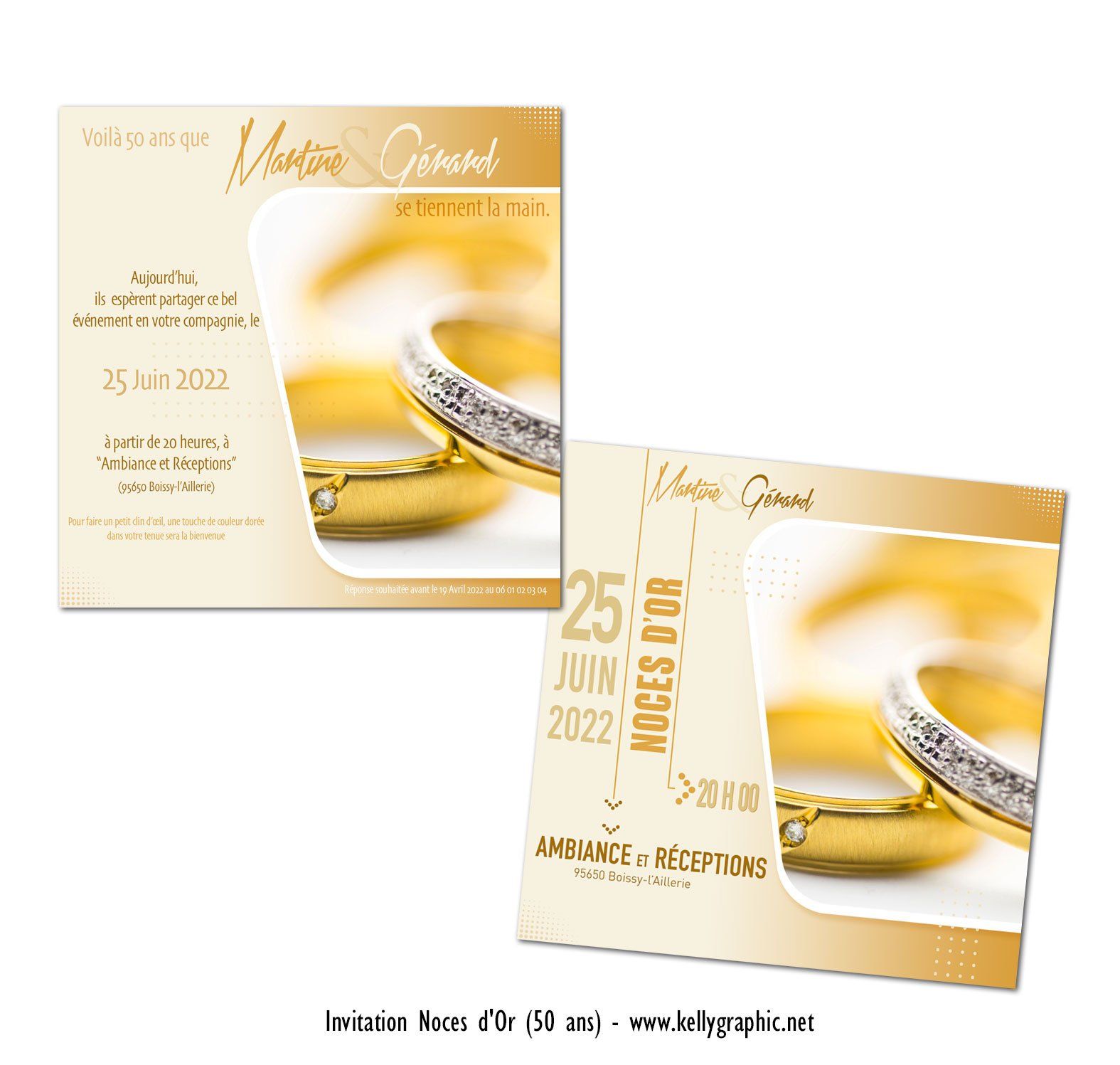 Noces de mariage 50 ans or Noces de mariage 50 ans or