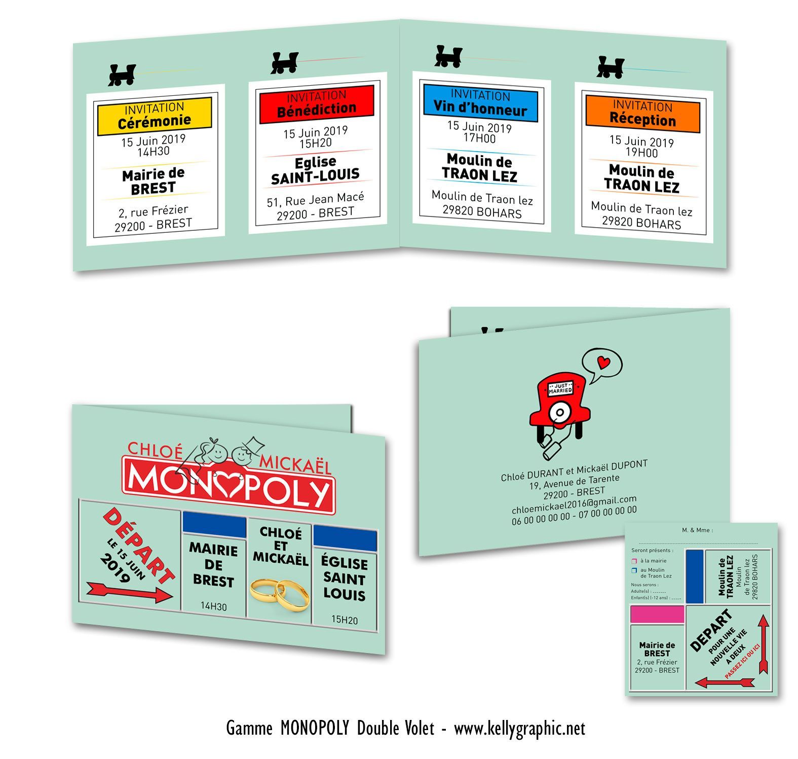 Faire-part mariage Monopoly Faire-part mariage Monopoly