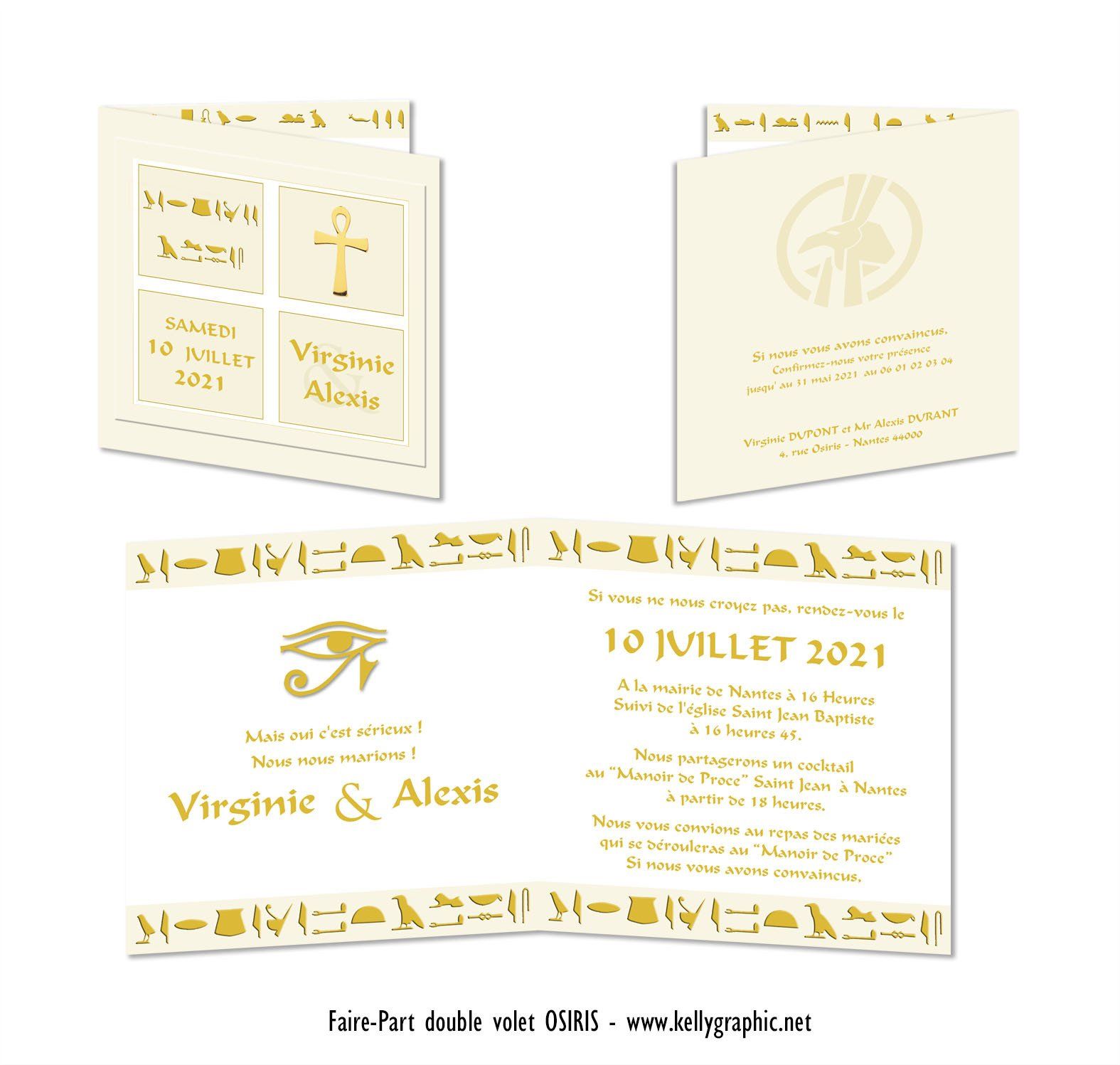 Faire-part mariage Egypte Faire-part mariage Egypte