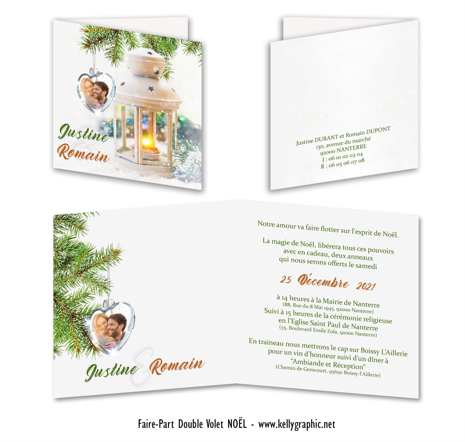 Faire-part mariage Noel Faire-part mariage Noel