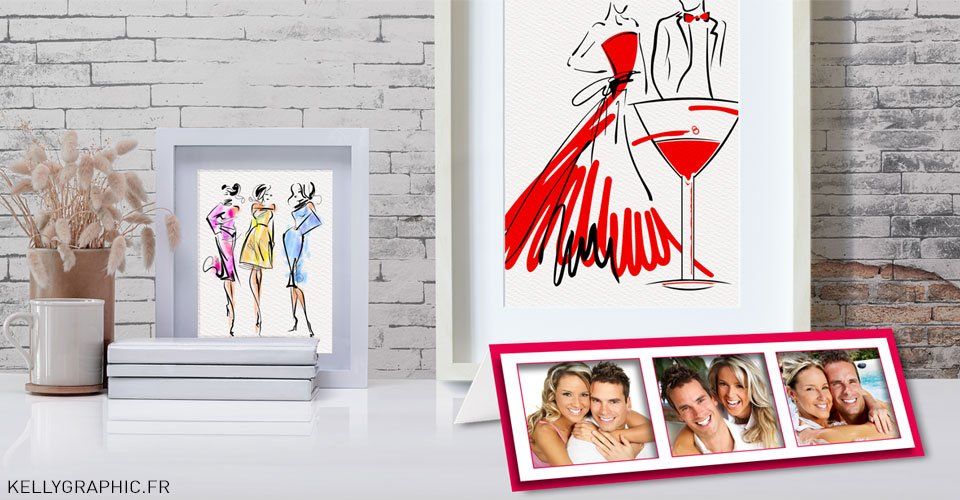 Faire-part mariage fashion graphique Faire-part mariage fashion graphique