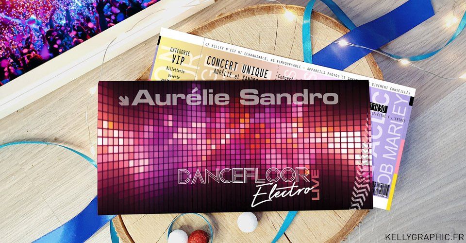 Carte anniversaire concert dancefloor electro Invitation, carte cartons anniversaire Ado Adultes Enfants concert dancefloor electro