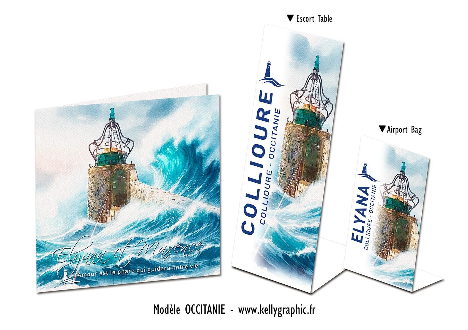 Aquarelle Phares Faire-part Mariage Nouvelle Aquitaine Aquarelle Phares Faire-part Mariage Nouvelle Aquitaine