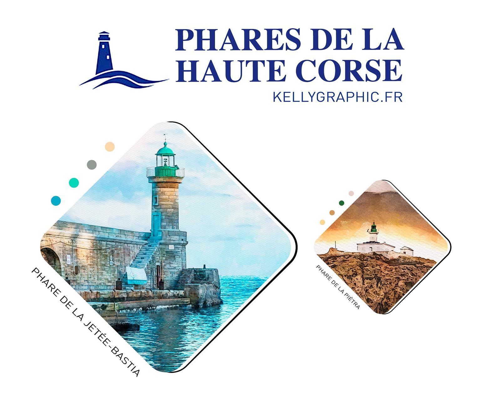 Aquarelle Phares Faire-part Mariage PHARES Haute Corse Aquarelle Phares Faire-part Mariage PHARES Haute Corse