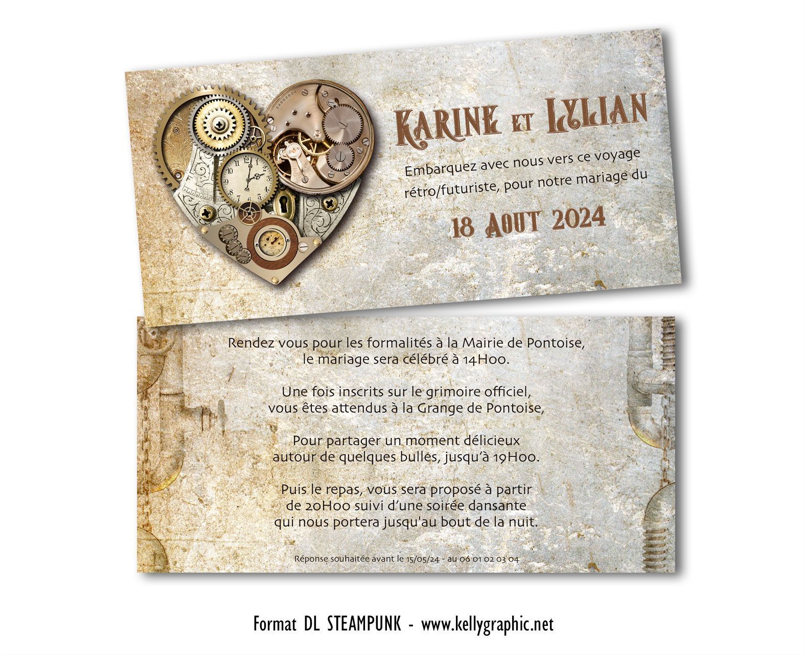 Faire-part Mariage Steampunk Faire-part Mariage Steampunk