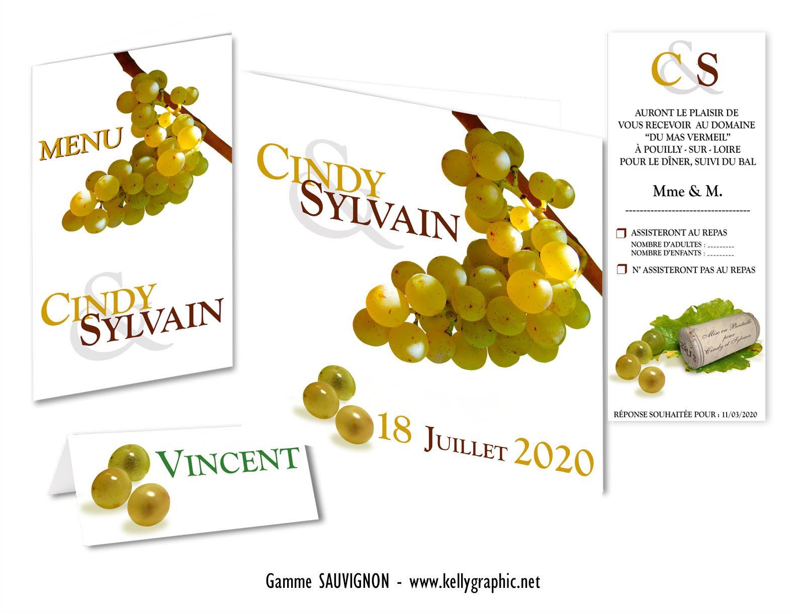 Faire-part Mariage vin blanc Faire-part Mariage vin blanc Sauvignon