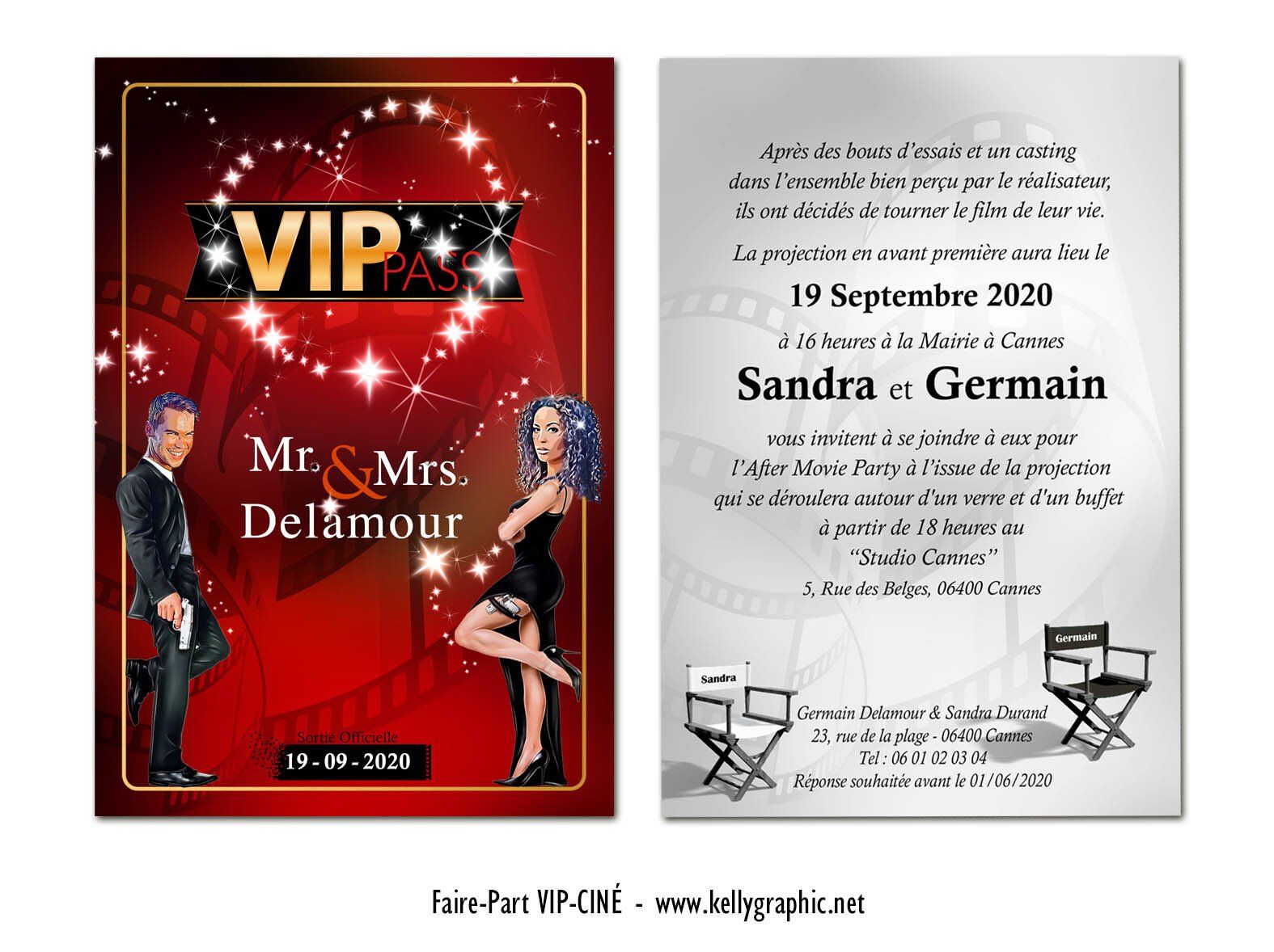 Faire-part Mariage Cinéma Faire-part Mariage Cinéma