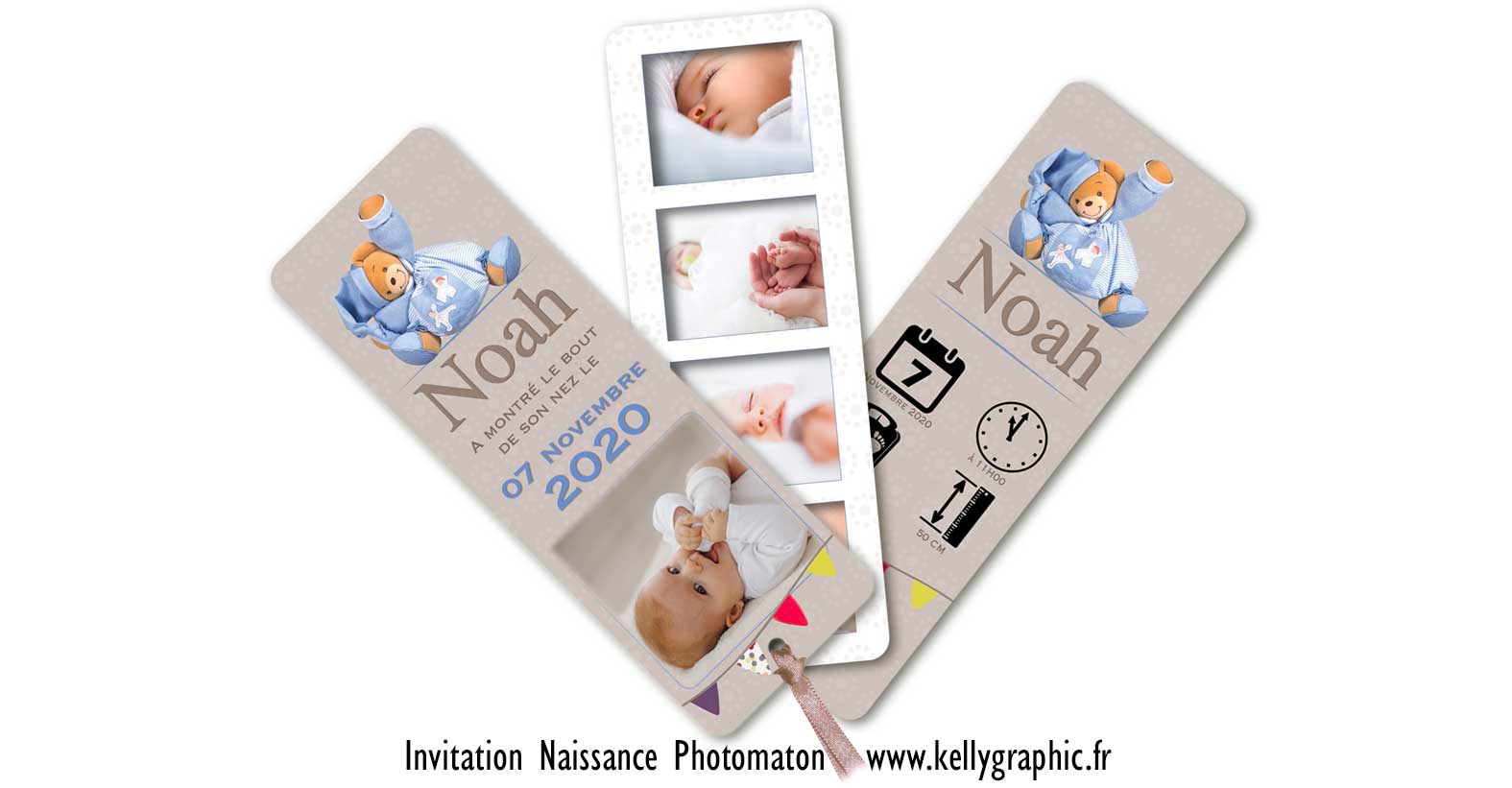 Faire-part naissance bébé photomaton Faire-part naissance bébé photomaton