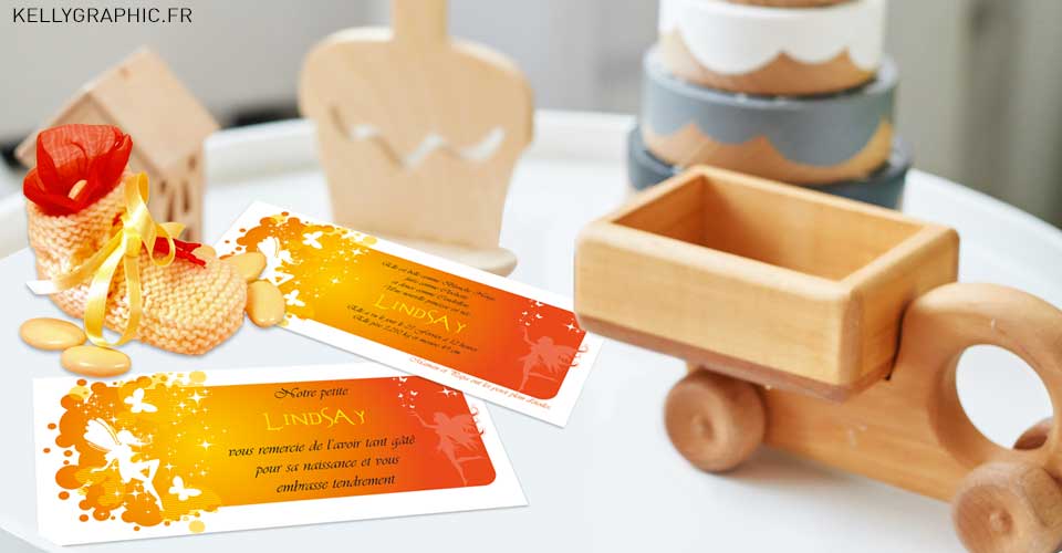 Faire-part naissance bébé fée Faire-part naissance bébé fée