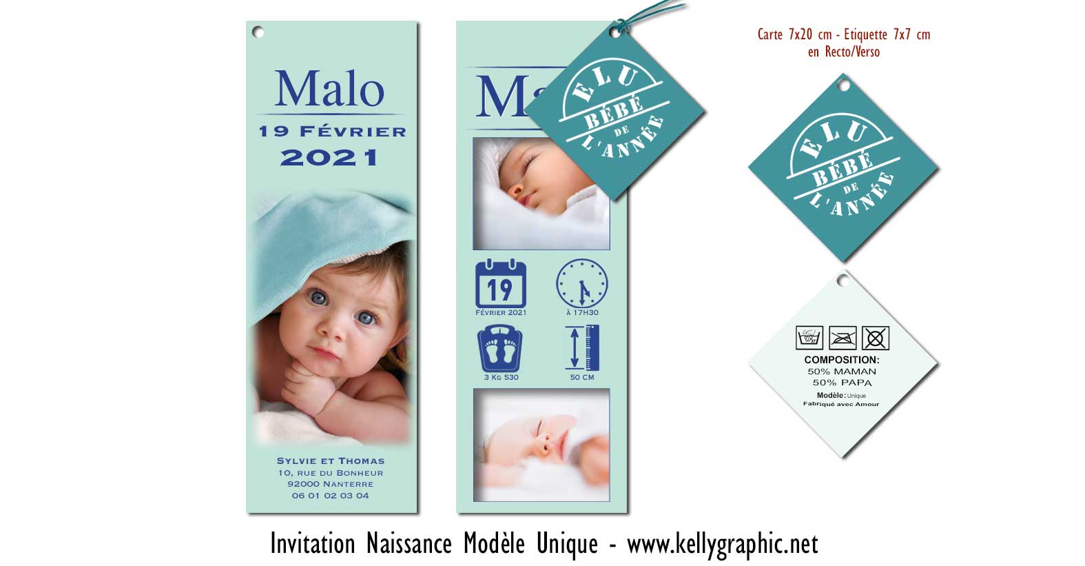 Faire-part naissance bébé de l'année Faire-part naissance bébé de l'année