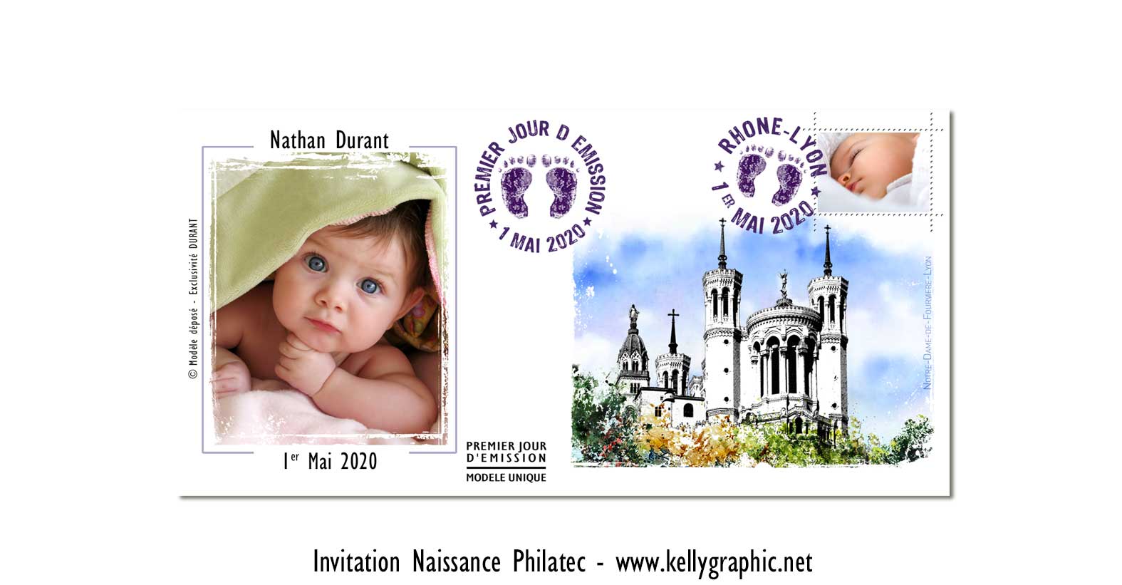 Faire-part naissance bébé timbres Faire-part naissance bébé timbres