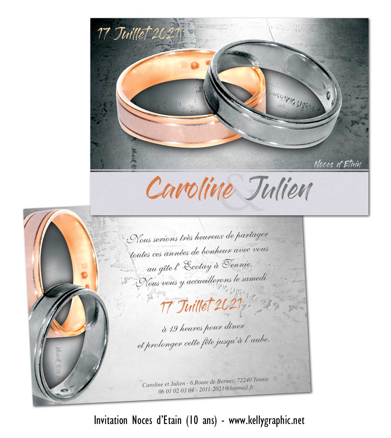 Noces de mariage 10 ans étain Noces de mariage 10 ans étain