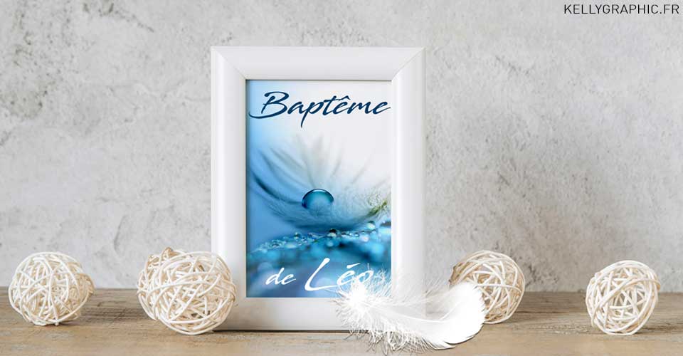 Faire-part religieux baptême eau Faire-part religieux baptême eau