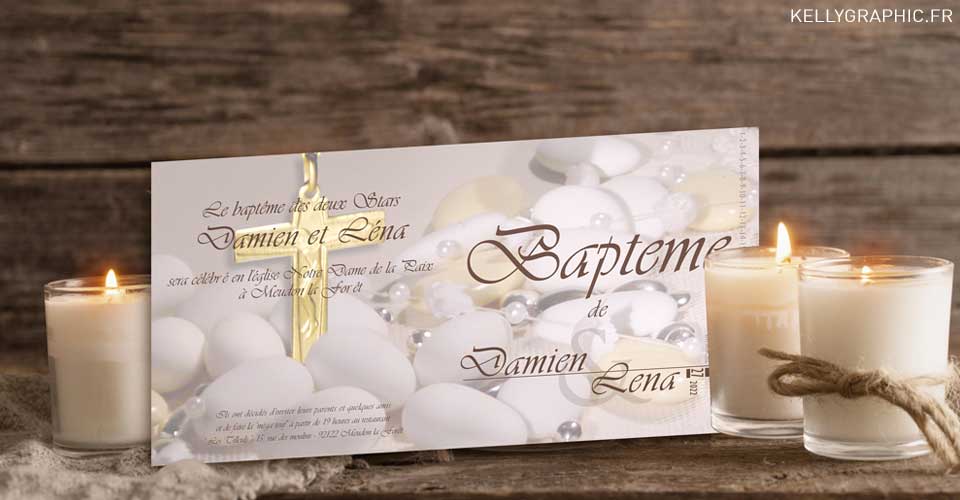 Faire-part religieux baptême église Faire-part religieux baptême église