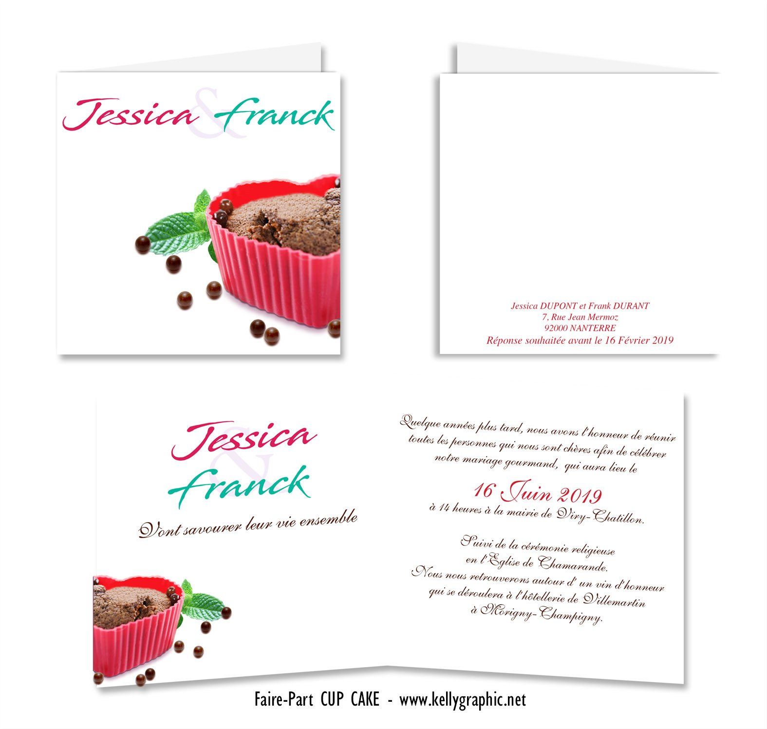 faire-part mariage gâteau cupcake faire-part mariage gâteau cupcake