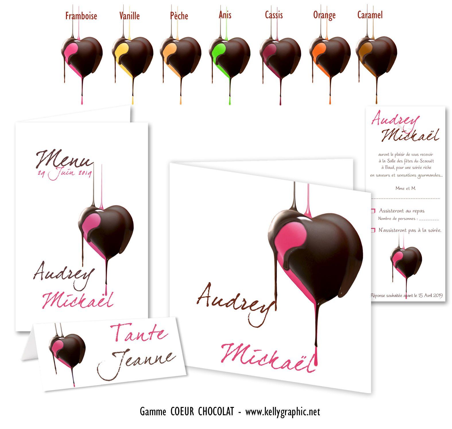 Faire-part Mariage Coeur de Chocolat Faire-part Mariage Coeur de Chocolat