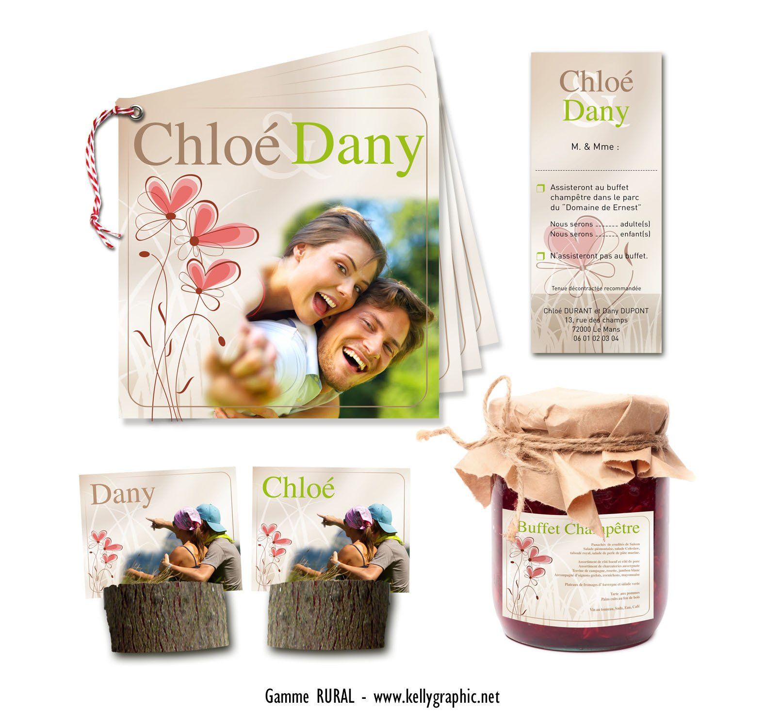 Faire-part Mariage coquelicots Faire-part Mariage coquelicots