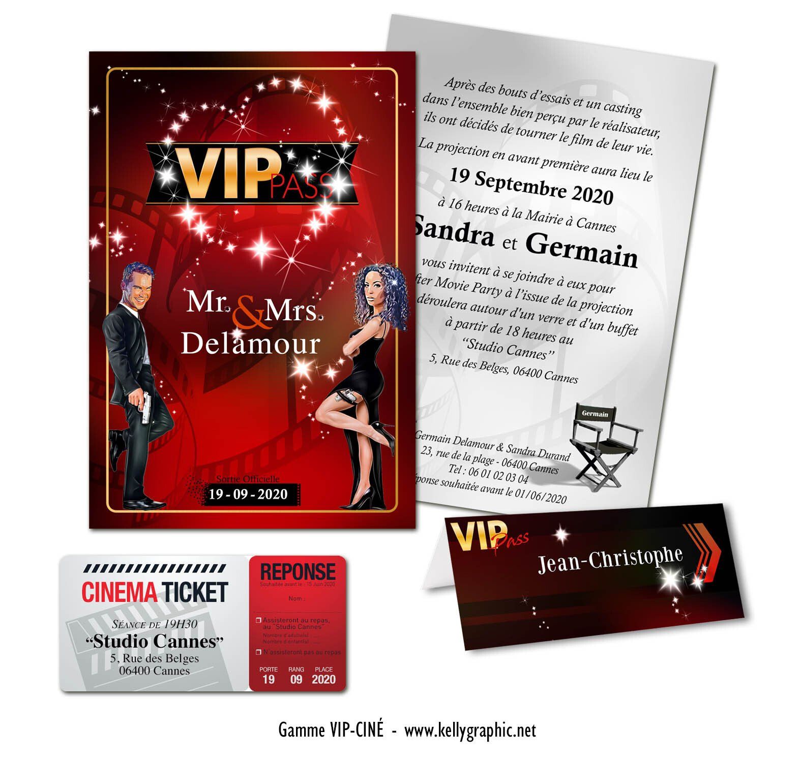 Faire-part Mariage Cinéma Faire-part Mariage Cinéma