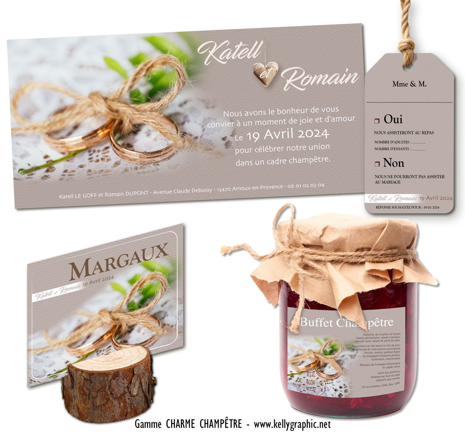 Gamme mariage bucolique campagne chic champêtre Gamme mariage bucolique campagne chic champêtre