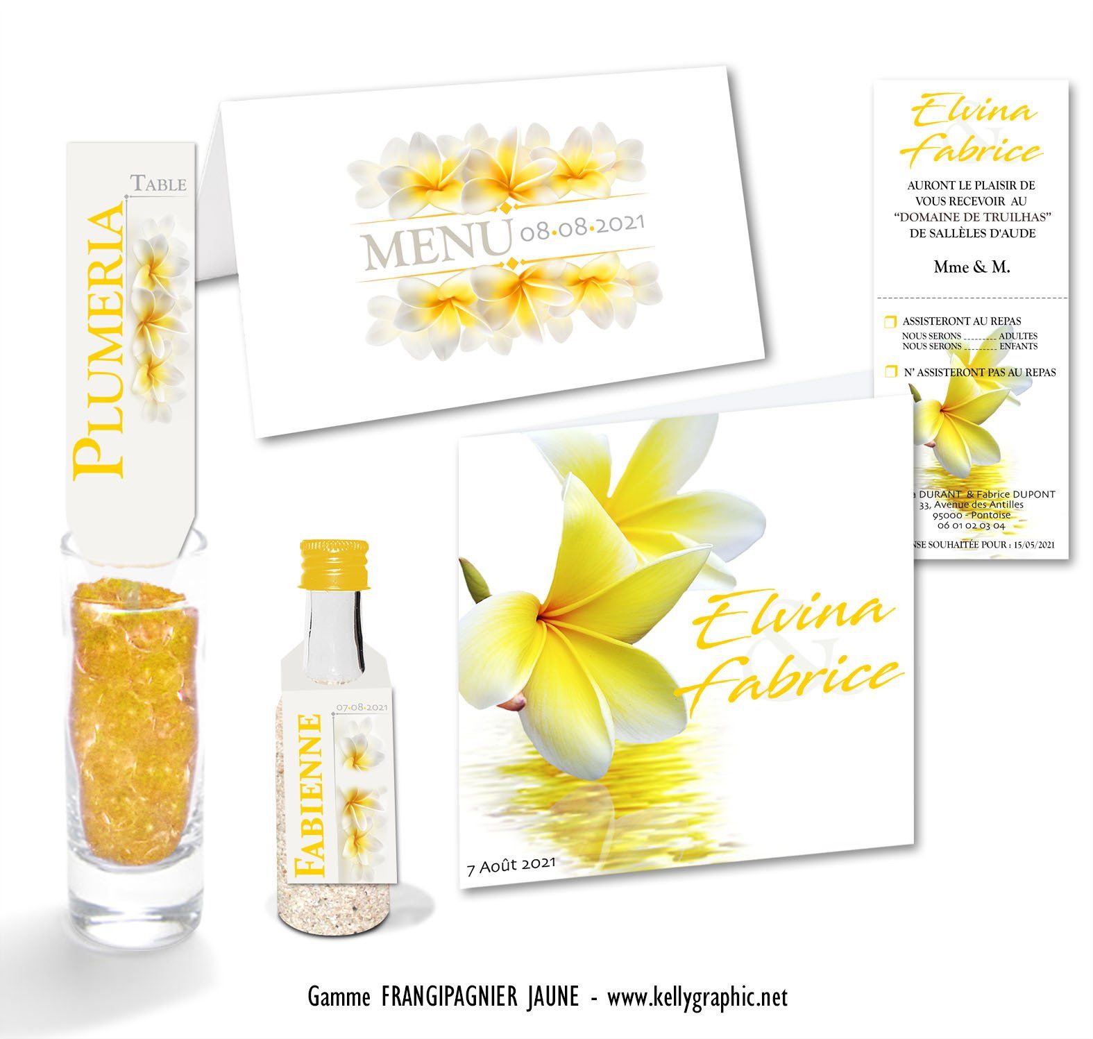 Faire-part Mariage Frangipanier Faire-part Mariage Frangipanier