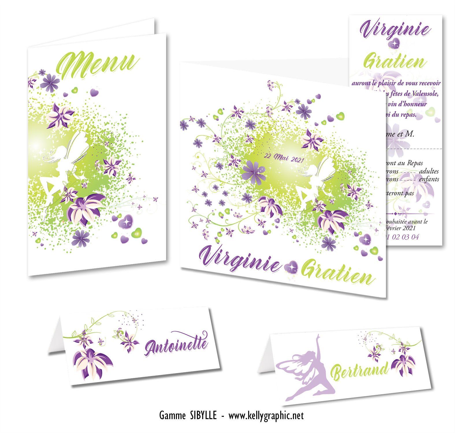 Faire-part mariage Fées Faire-part mariage Fées Disney