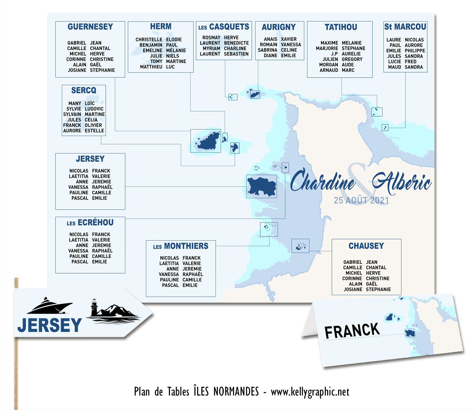 Plan de Table Mariage iles Normandie Plan de Table Mariage iles Normandie