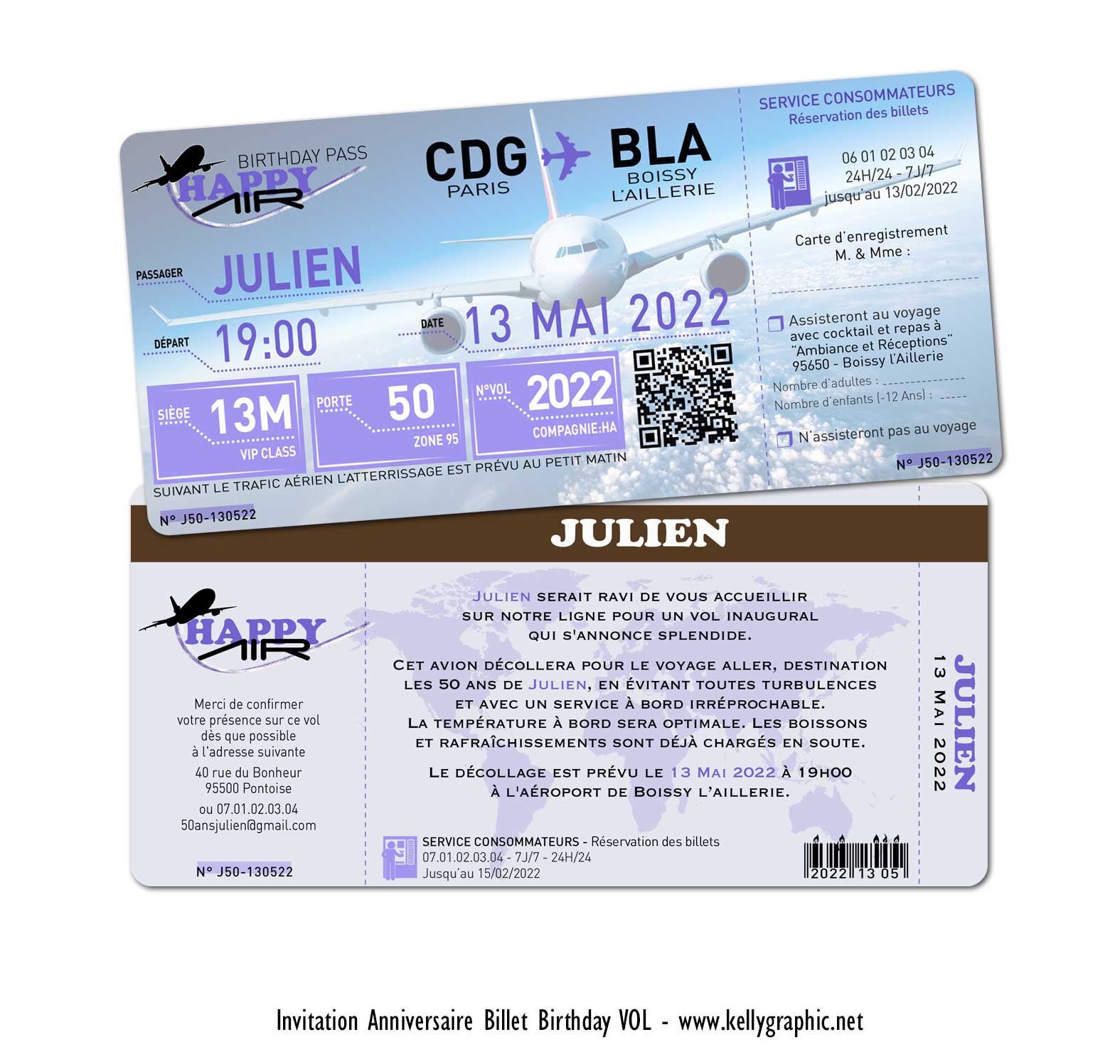 carte invitation anniversaire billet avion Invitation, carte cartons anniversaire Ado Adultes Enfants billet avion