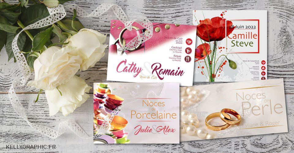 Invitations Noces de mariage Faire-part Noces de mariage