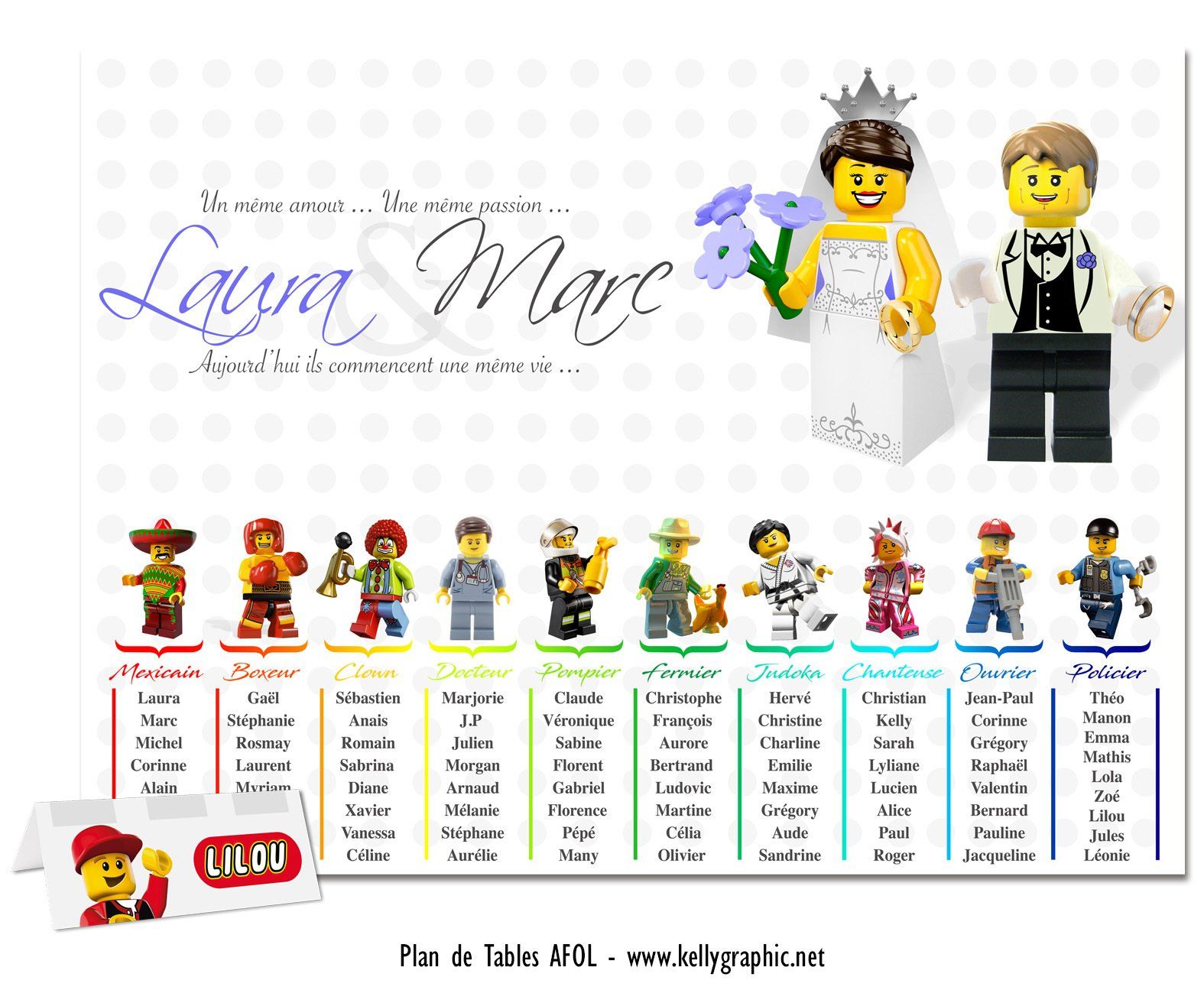 Plan de Table Mariage, jeux, lego, playmobil Plan de Table Mariage, jeux, lego