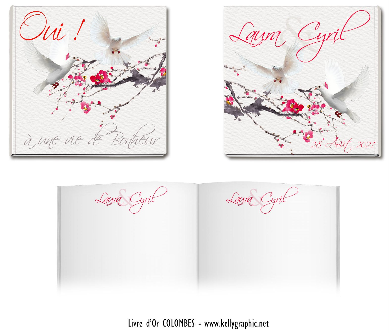 Livre d'Or Mariage Colombes Livre d'Or Mariage Colombes