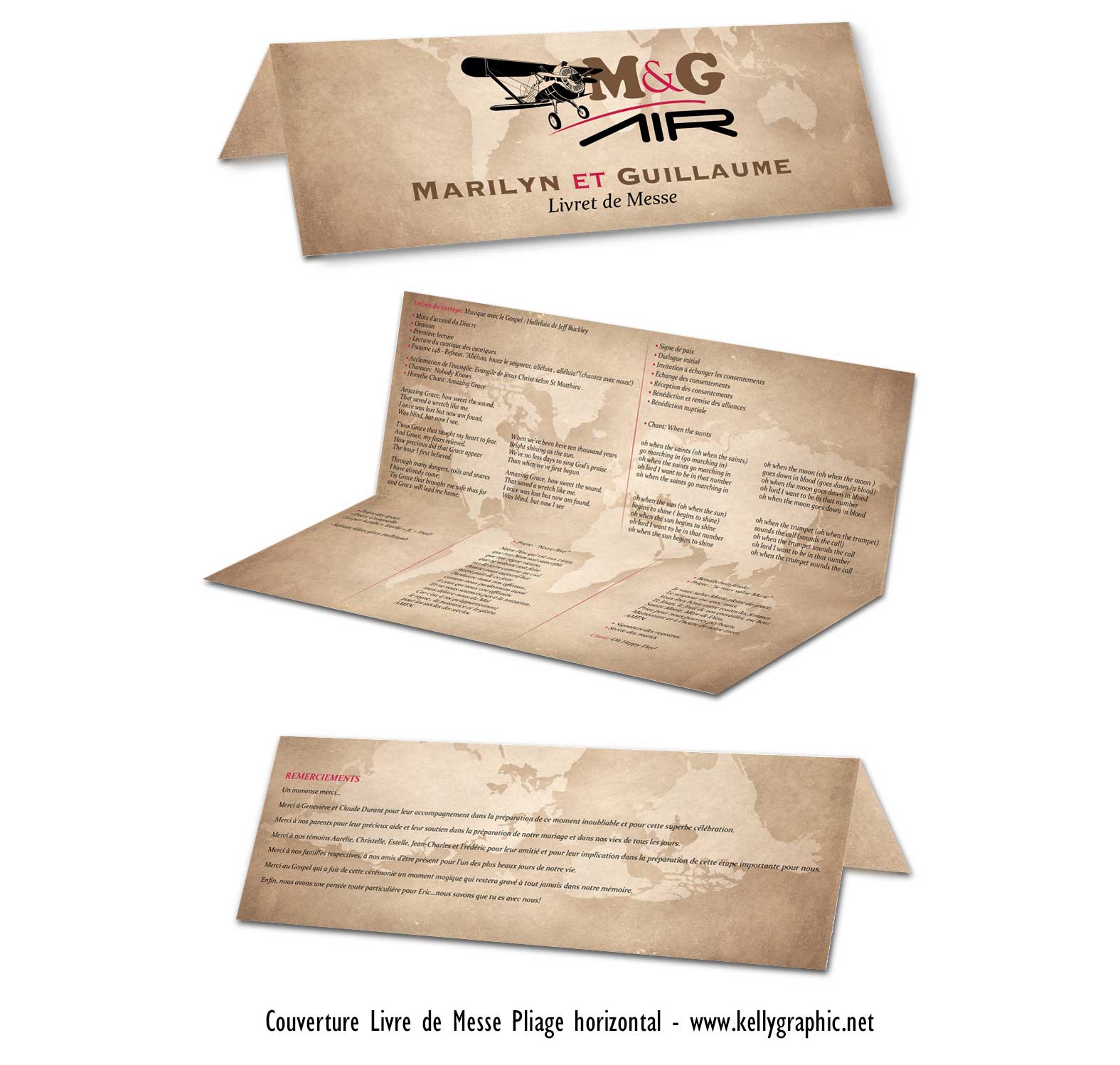 Livrets de messes mariage personnalisés pour Eglise