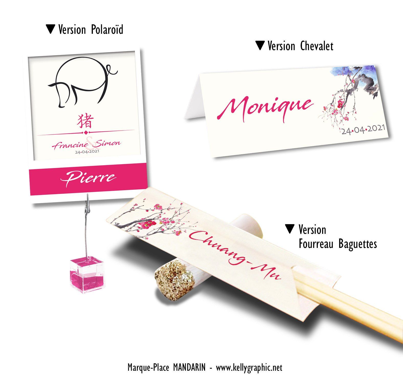 Marques places Mariage : Egypte Marques places Faire-part mariage Orient Asiatique