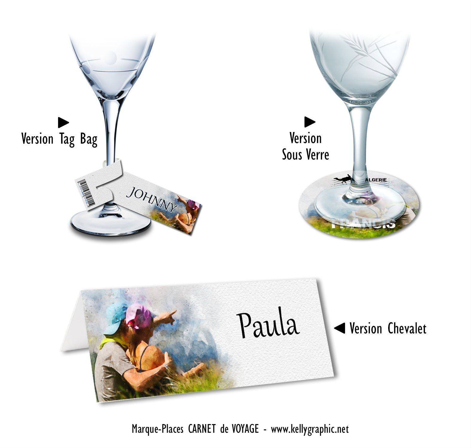 porte noms mariage carnet de voyage aquarelles marques places mariage carnet de voyage aquarelles