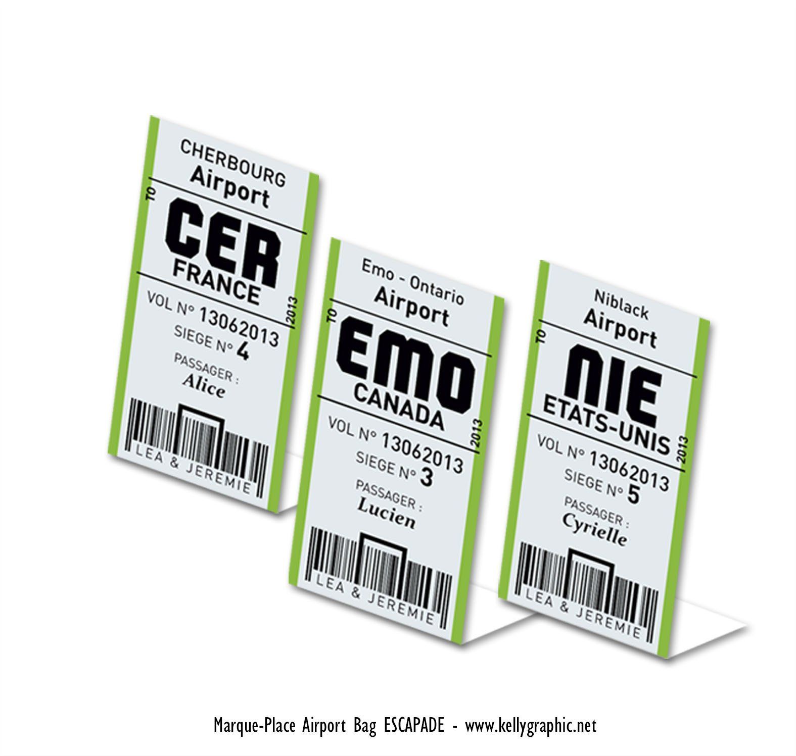 porte noms mariage voyage billet avion photo marques places mariage voyage billet avion photo