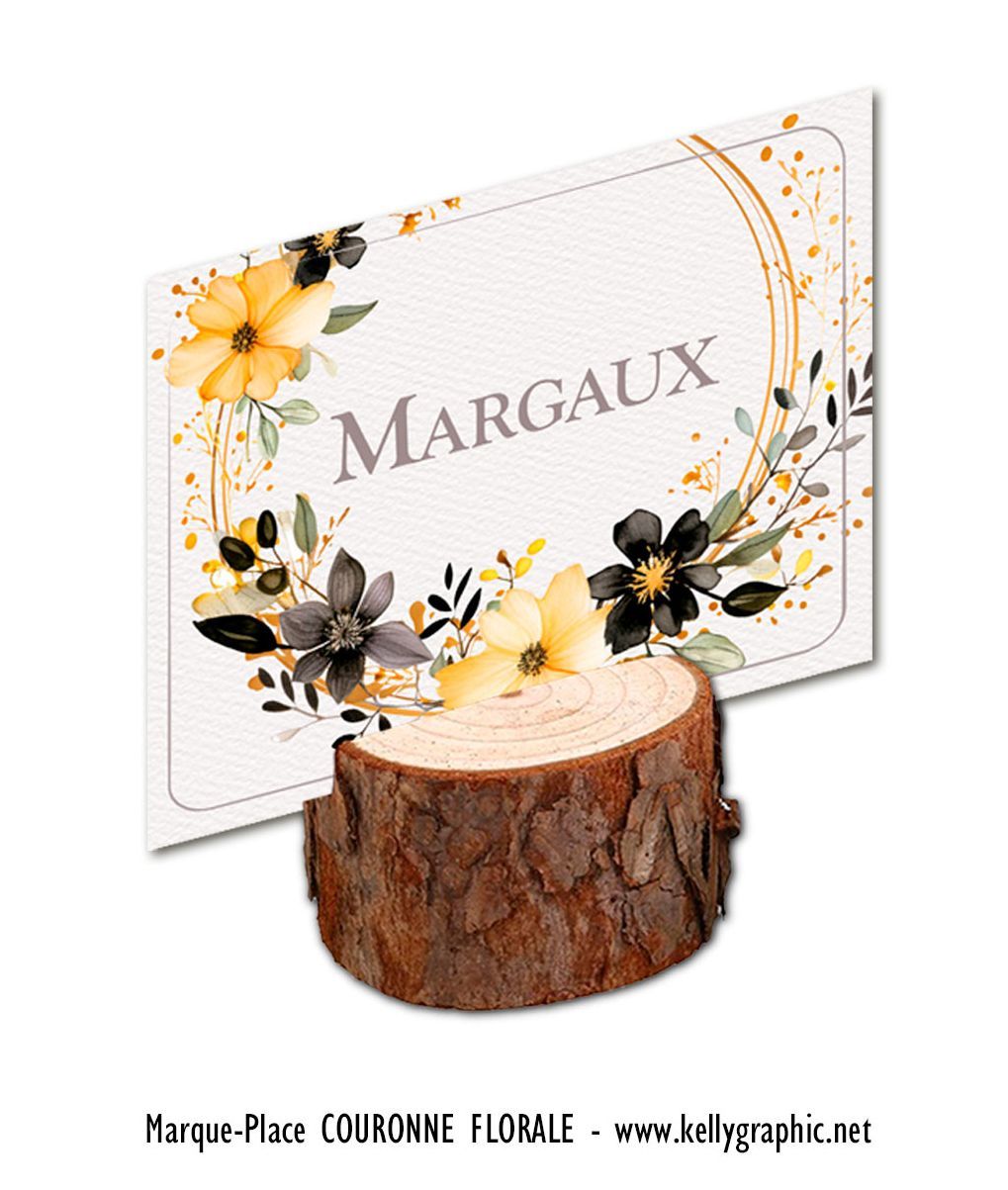 Marques places mariage fleurs champêtre Marques places mariage fleurs champêtre