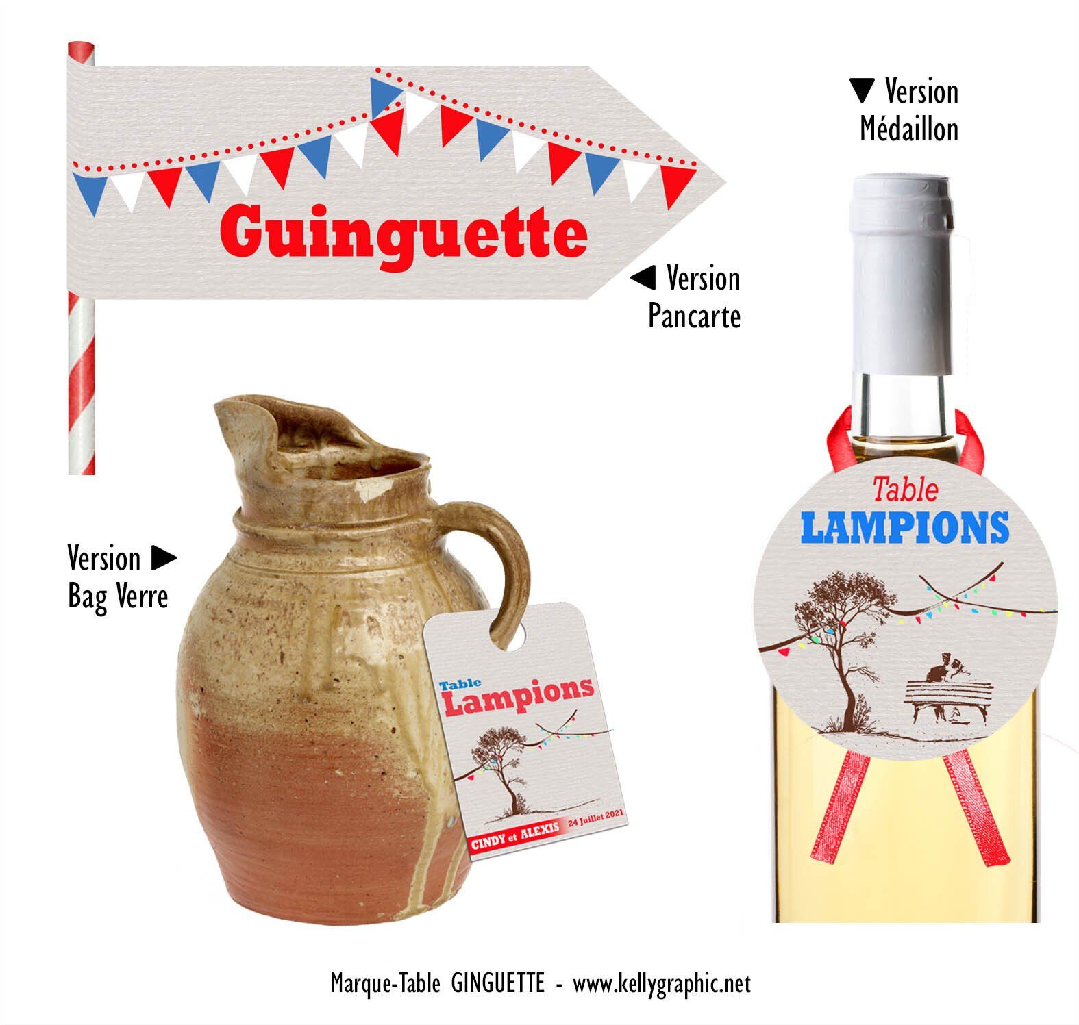 Marques Tables mariage vintage rétro guinguette Marques Tables mariage vintage rétro guinguette