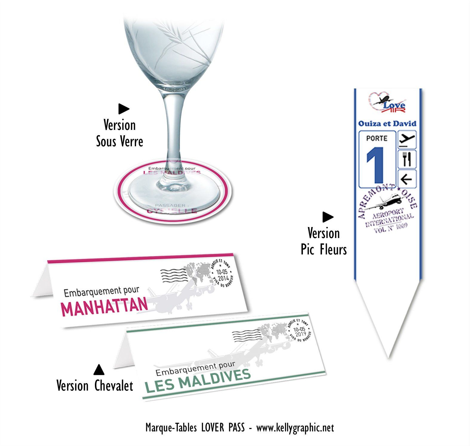 marques tables mariage - thème voyage marques tables mariage - thème voyage