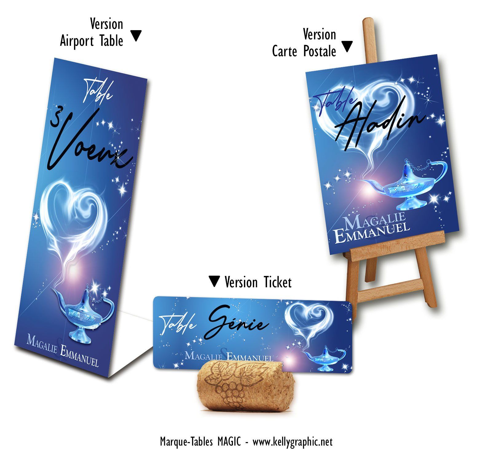Marques tables Mariage Magie Disney Marques tables Mariage Magie Disney Aladdin Lampe magique