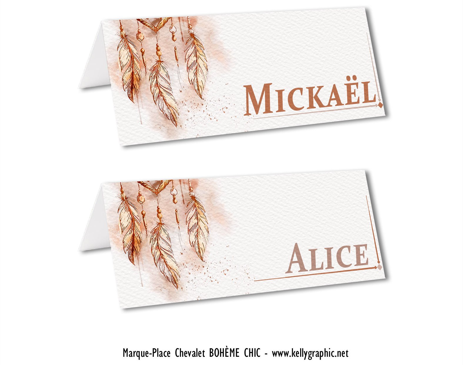 Marques Places Mariage Bohème Chic Marques Places Mariage Bohème Chic